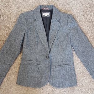 NEW WITH TAGS  Merona Twill Blazer size 6 blk/whit